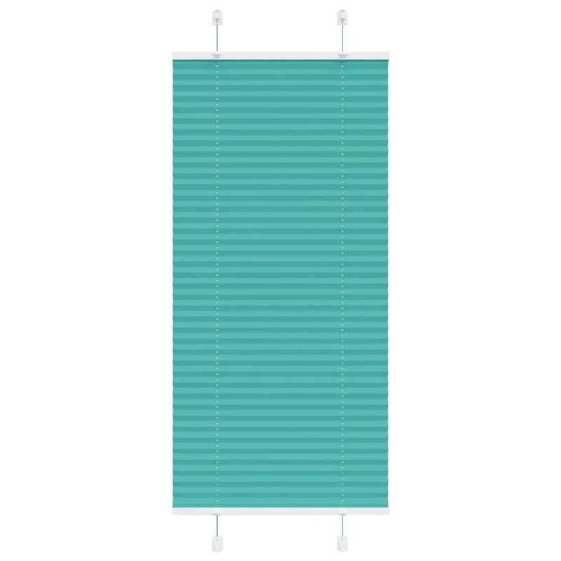 Store plissé vert pétrole 65x100 cm largeur du tissu 64,4 cm 