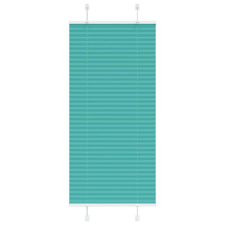 Store plissé vert pétrole 65x100 cm largeur du tissu 64,4 cm 