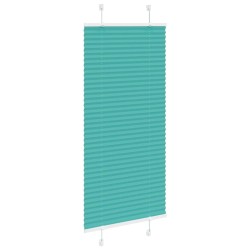 Store plissé vert pétrole 65x100 cm largeur du tissu 64,4 cm 