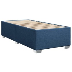 Sommier à lattes de lit avec matelas Bleu 90x190 cm Tissu 