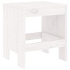 Ensemble à manger de jardin 5pcs blanc bois massif de pin 