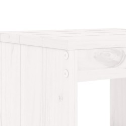 Ensemble à manger de jardin 5pcs blanc bois massif de pin 