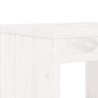 Ensemble à manger de jardin 5pcs blanc bois massif de pin 