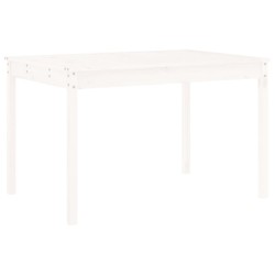 Ensemble à manger de jardin 5pcs blanc bois massif de pin 