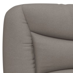 Lit avec matelas taupe 120x200 cm tissu 