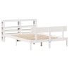 Cadre de lit sans matelas blanc 160x200 cm bois de pin massif 