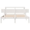 Cadre de lit sans matelas blanc 160x200 cm bois de pin massif 