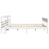 Cadre de lit sans matelas blanc 160x200 cm bois de pin massif 