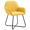 Chaises à manger lot de 4 jaune tissu 