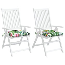 Coussins de chaise lot de 2 multicolore 40x40x7 cm tissu 