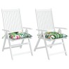 Coussins de chaise lot de 2 multicolore 40x40x7 cm tissu 