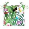 Coussins de chaise lot de 2 multicolore 40x40x7 cm tissu 