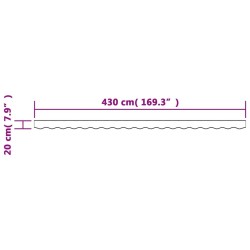 Tissu de remplacement de cantonnière d’auvent rayure crème 4,5m 