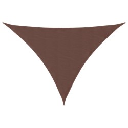 Voile de parasol tissu oxford triangulaire 2,5x2,5x3,5 m marron 