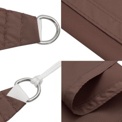 Voile de parasol tissu oxford triangulaire 2,5x2,5x3,5 m marron 