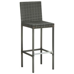 Tabourets de bar de jardin et coussins lot de 4 résine tressée 
