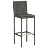Tabourets de bar de jardin et coussins lot de 4 résine tressée 