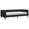 Lit de jour avec matelas noir 80x200 cm tissu 