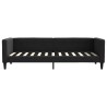 Lit de jour avec matelas noir 80x200 cm tissu 