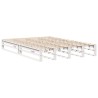 Lit bibliothèque sans matelas blanc 135x190 cm bois massif 