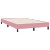 Sommier à lattes de lit avec matelas rose 120x220 cm velours 
