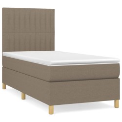 Sommier à lattes de lit avec matelas Taupe 80x200 cm Tissu 
