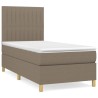 Sommier à lattes de lit avec matelas Taupe 80x200 cm Tissu 