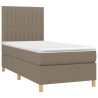 Sommier à lattes de lit avec matelas Taupe 80x200 cm Tissu 