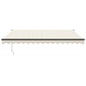 Auvent rétractable crème 4,5x3 m tissu et aluminium 