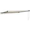 Auvent rétractable crème 4,5x3 m tissu et aluminium 