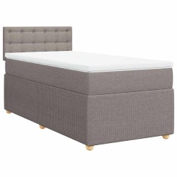 Sommier à lattes de lit avec matelas Taupe 80x200 cm Tissu 