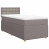 Sommier à lattes de lit avec matelas Taupe 80x200 cm Tissu 
