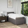 Sommier à lattes de lit avec matelas Taupe 80x200 cm Tissu 