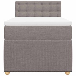 Sommier à lattes de lit avec matelas Taupe 80x200 cm Tissu 