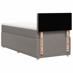 Sommier à lattes de lit avec matelas Taupe 80x200 cm Tissu 