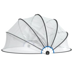 Dôme de piscine rond 406x203 cm PVC 