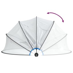Dôme de piscine rond 406x203 cm PVC 
