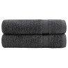 Serviettes de douche de qualité sup. SOLUND 2 pcs anthracite 