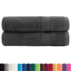Serviettes de douche de qualité sup. SOLUND 2 pcs anthracite 