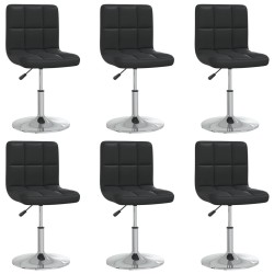 Chaises à manger lot de 6 noir similicuir 
