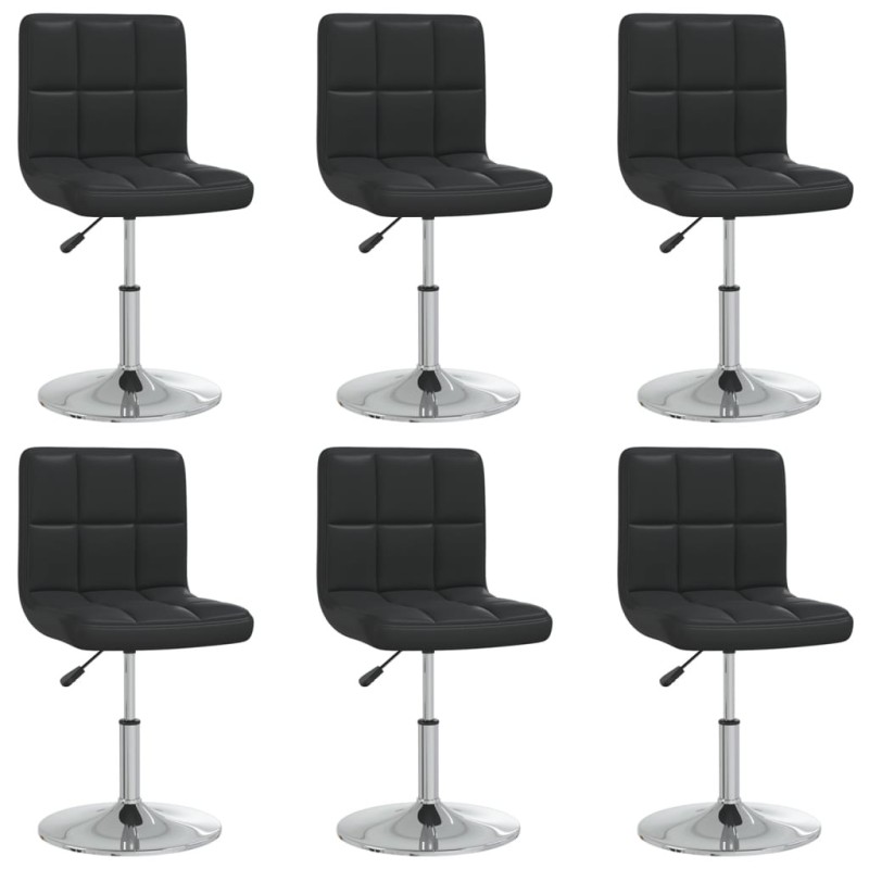 Chaises à manger lot de 6 noir similicuir Chaises à manger lot de 6 noir similicuir
