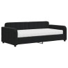 Lit de jour avec matelas noir 90x190 cm velours 
