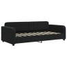 Lit de jour avec matelas noir 90x190 cm velours 