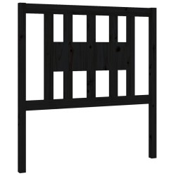Tête de lit Noir 106x4x100 cm Bois massif de pin 