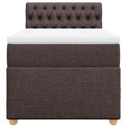 Sommier à lattes de lit avec matelas Marron foncé 90x190 cm 