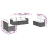 Salon de jardin avec coussins 7 pcs beige résine tressée 