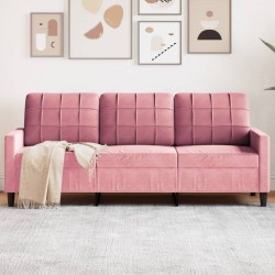 Canapé à 3 places Rose 180 cm Velours 