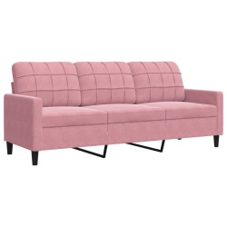 Canapé à 3 places Rose 180 cm Velours 