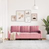 Canapé à 3 places Rose 180 cm Velours 