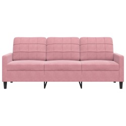 Canapé à 3 places Rose 180 cm Velours 